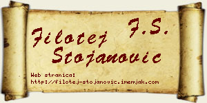 Filotej Stojanović vizit kartica